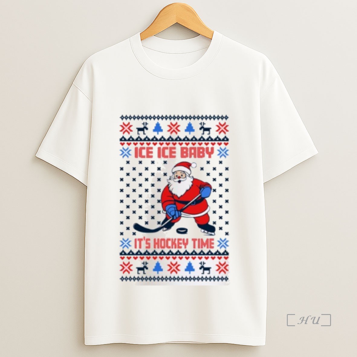 Officials Ice Ice Baby Its Hockey Time Ugly Christmas Sweat Premium Shirt Sweatshirt Tee