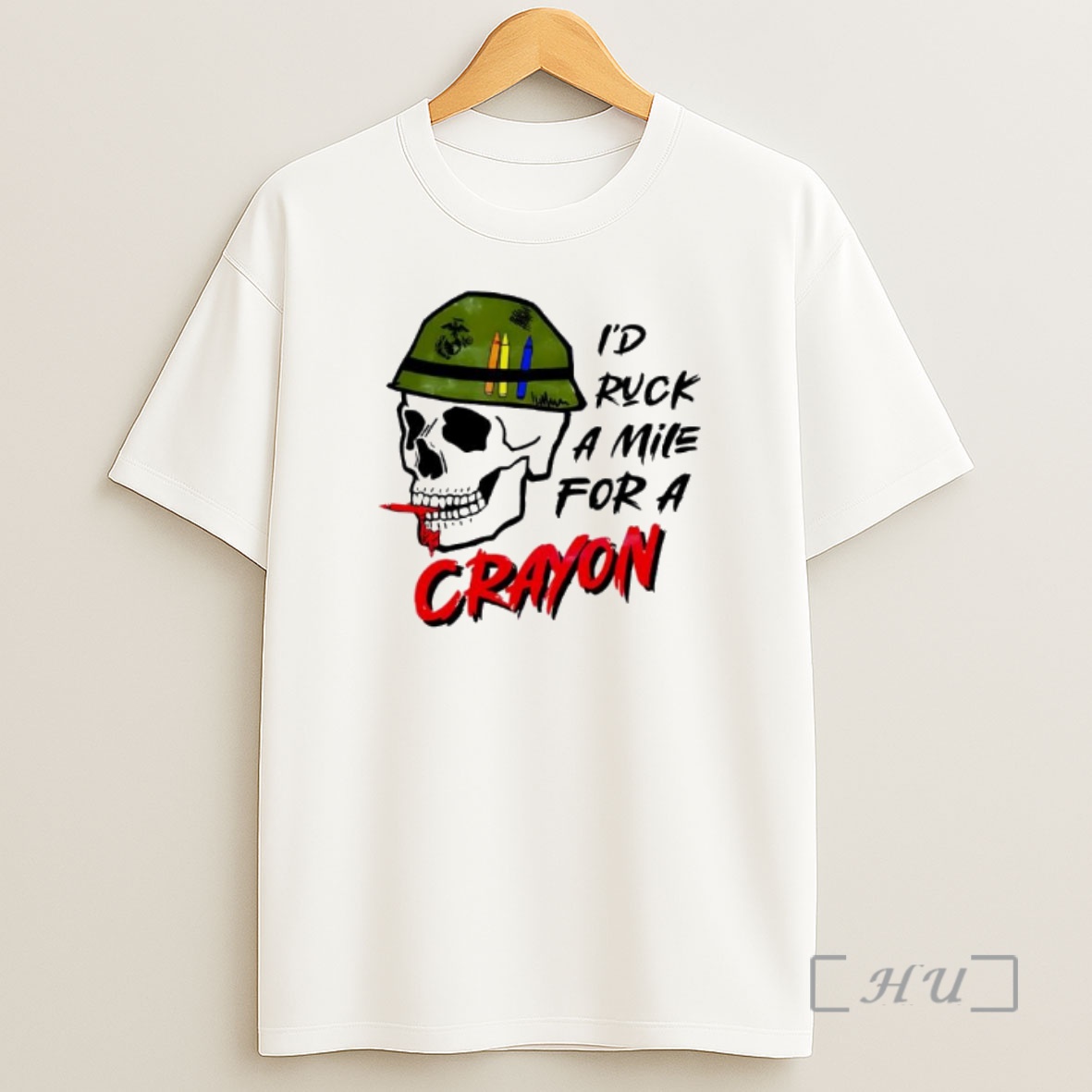 Officials Id Ruck A Mile For A Crayon Skull Military Helmet Premium Shirt Sweatshirt Tee