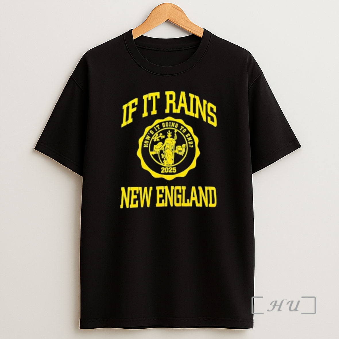 Officials If It Rains New England Hows It Going To End 2025 Logo Premium Shirt Sweatshirt Tee