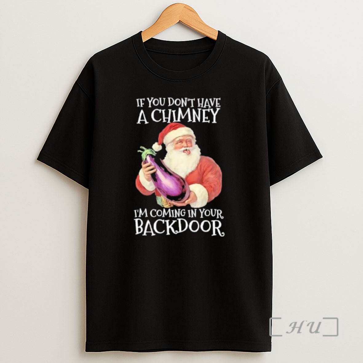 Officials If You Dont Have A Chimney Im Coming In Your Backdoor Santa Eggplant Premium Shirt Sweatshirt Tee