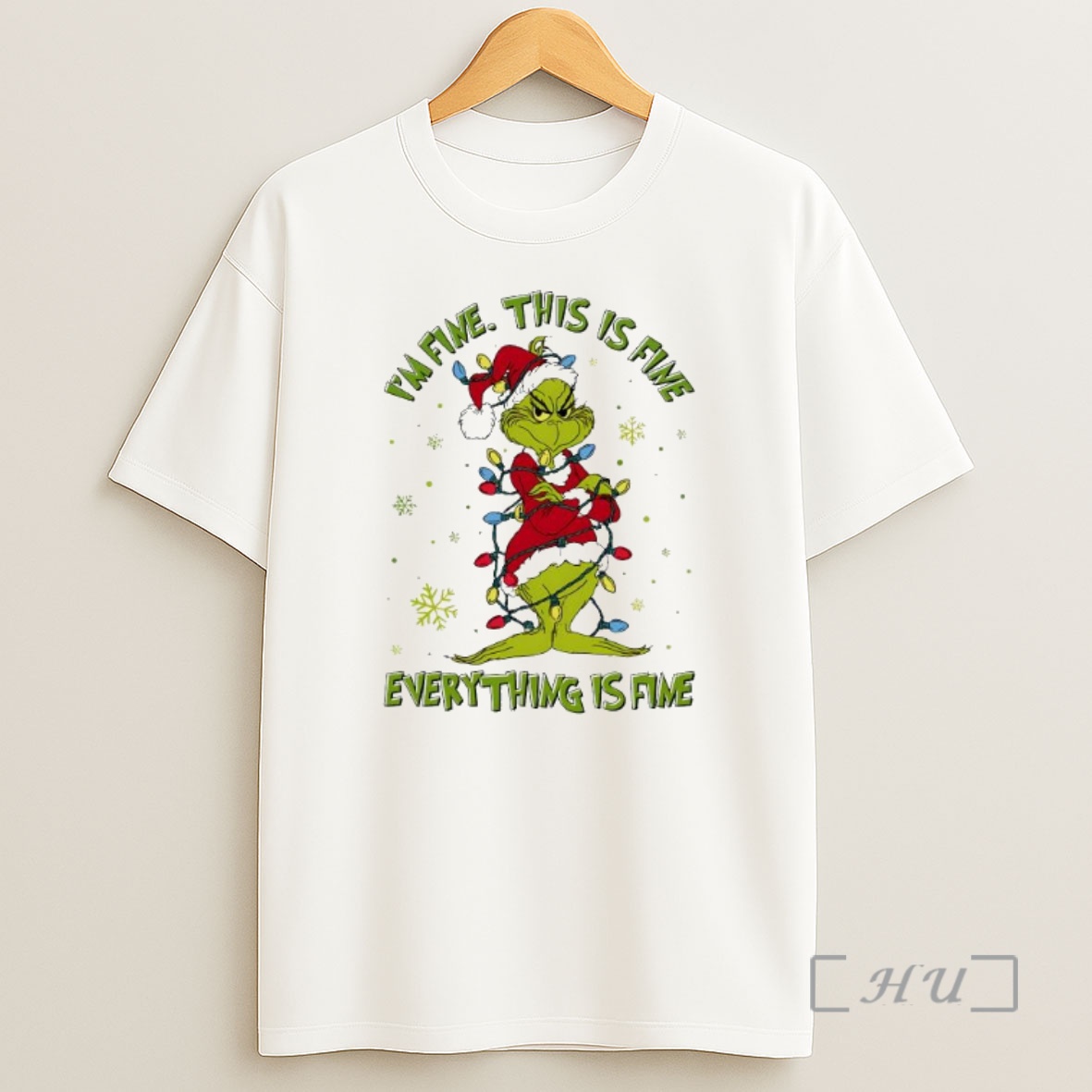 Officials Im Fine This Is Fine Everything Is Fine Grinch Merry Christmas Premium Shirt Sweatshirt Tee