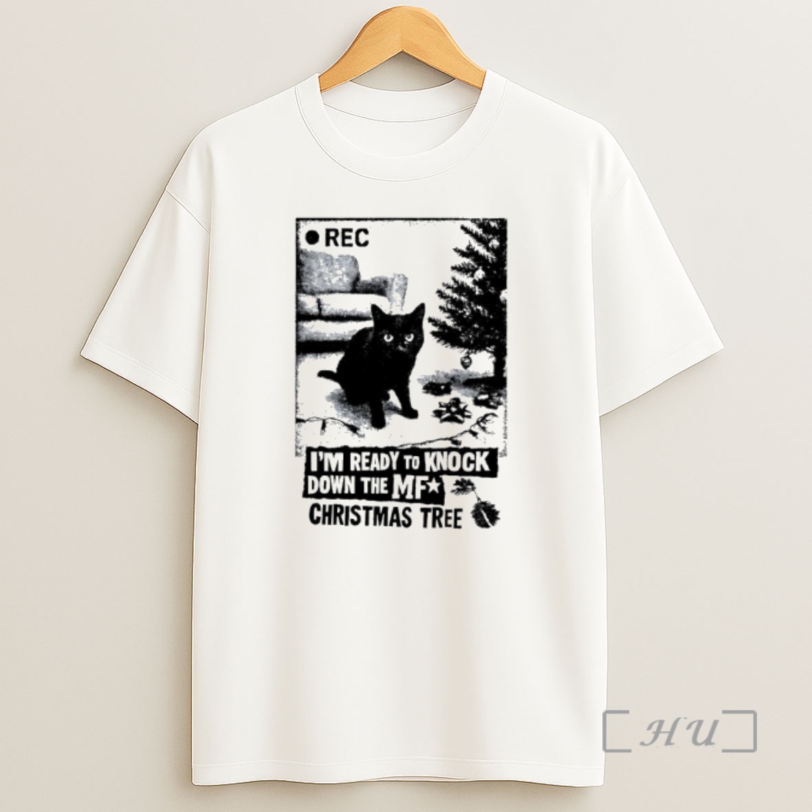 Officials Im Ready To Knock Down The Mf Christmas Tree Black Cat Premium Shirt Sweatshirt Tee