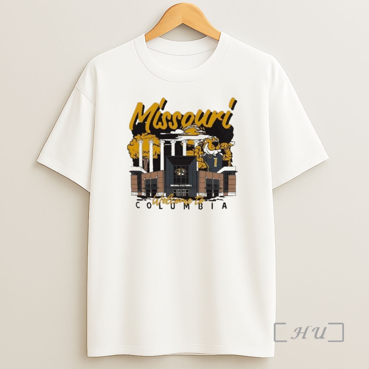 Officials Image One Natural Missouri Tigers Comfort Colors Hand Drawn Campus Stack Premium Shirt Sweatshirt Tee
