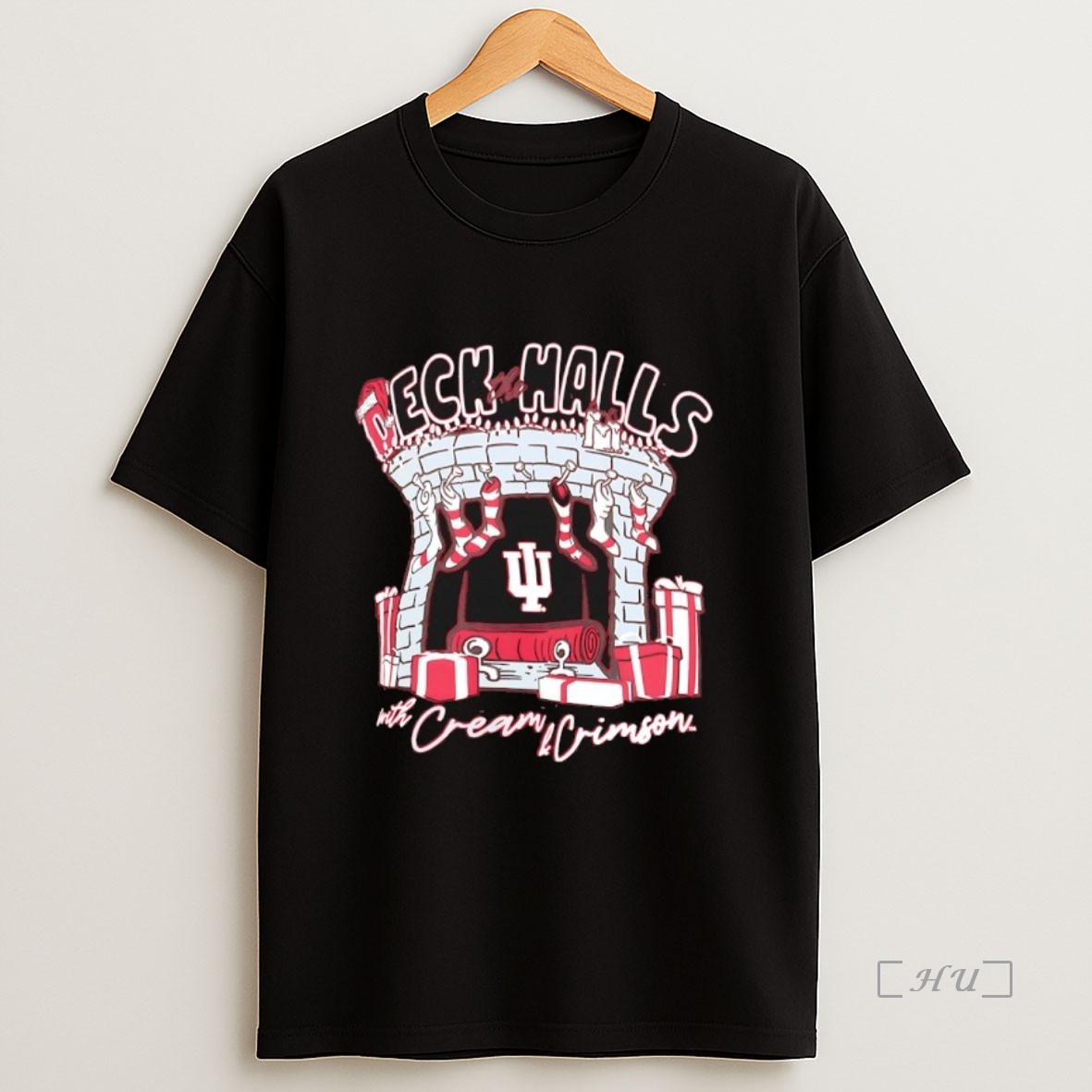 Officials Indiana Hoosiers Deck The Halls With Cream And Crimson Premium Shirt Sweatshirt Tee