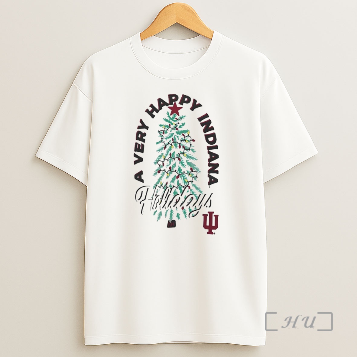 Officials Indiana Hoosiers A Very Happy Indiana Holiday Christmas Premium Shirt Sweatshirt Tee
