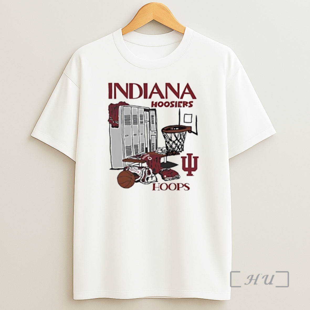 Officials Indiana Hoosiers Basketball Hoops Graphic Logo Premium Shirt Sweatshirt Tee