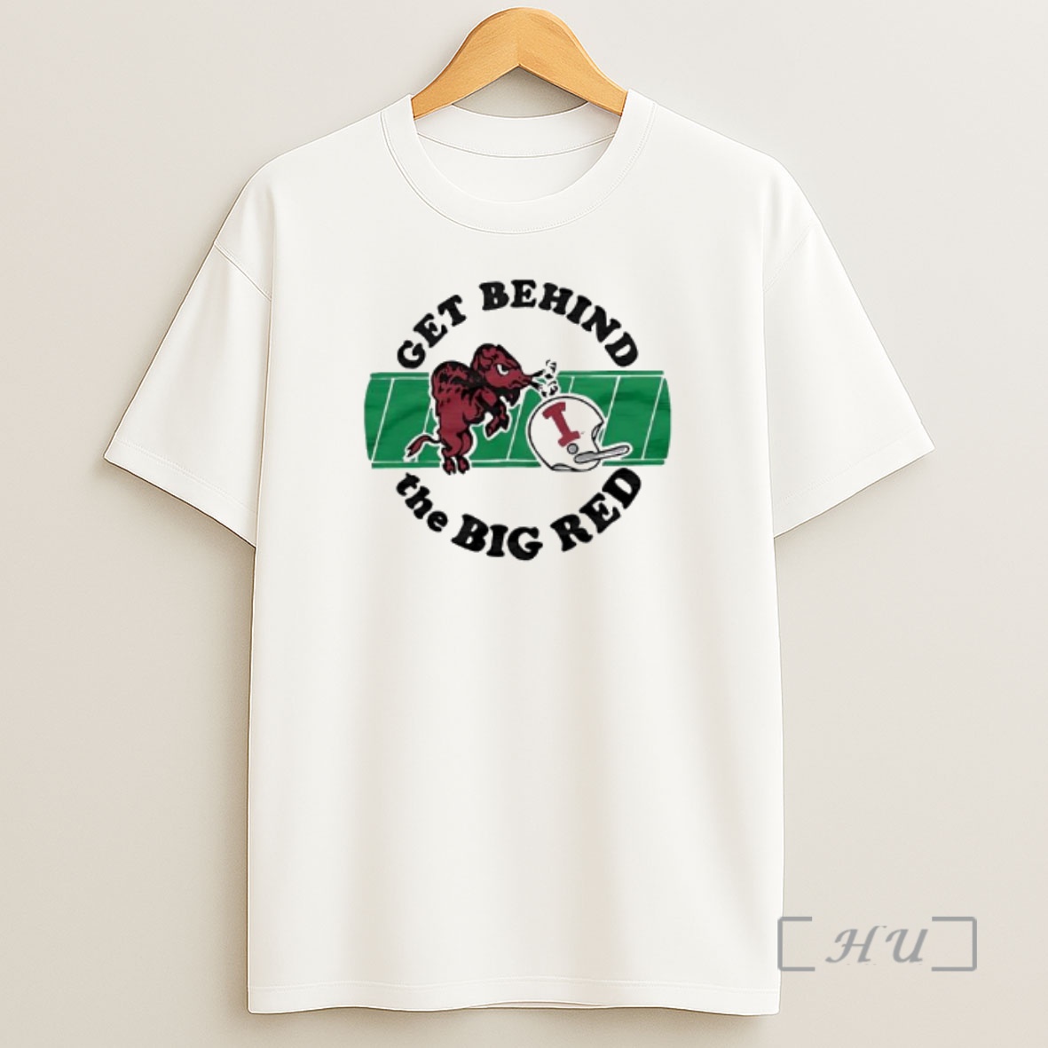 Officials Indiana University Get Behind The Big Red Mascot Helmet Premium Shirt Sweatshirt Tee
