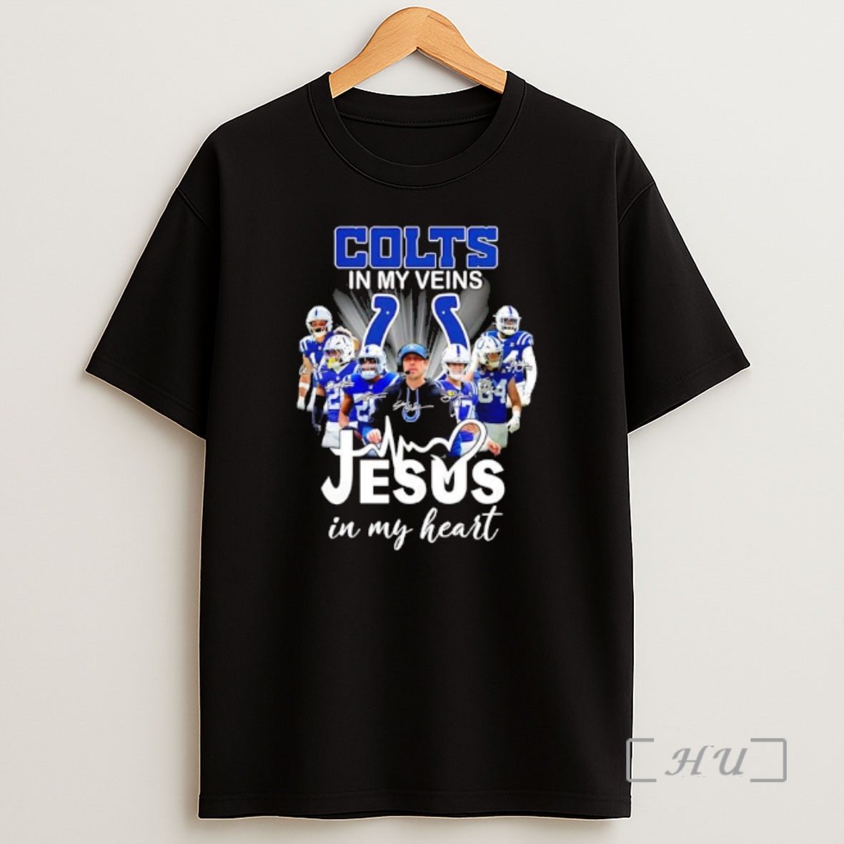 Officials Indianapolis Colts In My Veins Jesus In My Heart Players Graphic Premium Shirt Sweatshirt Tee