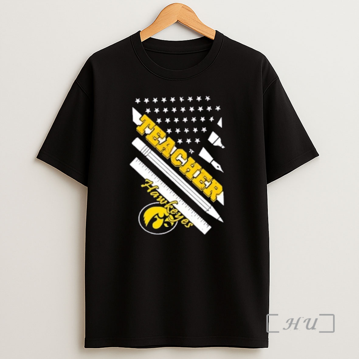 Officials Iowa Hawkeyes X Teacher American Flag Premium Shirt Sweatshirt Tee
