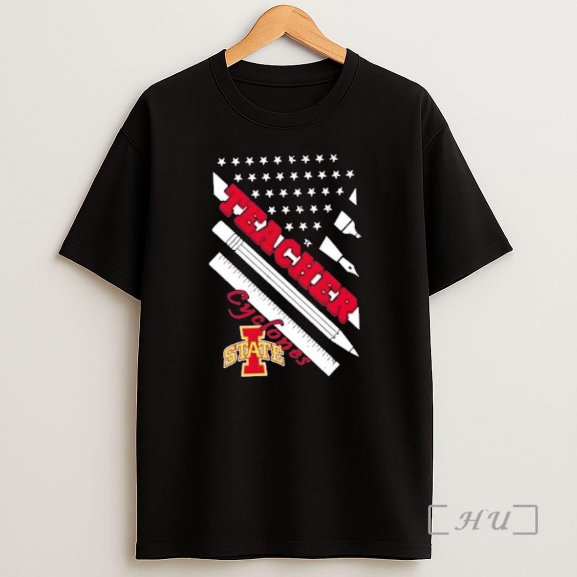 Officials Iowa State Cyclones X Teacher American Flag Premium Shirt Sweatshirt Tee