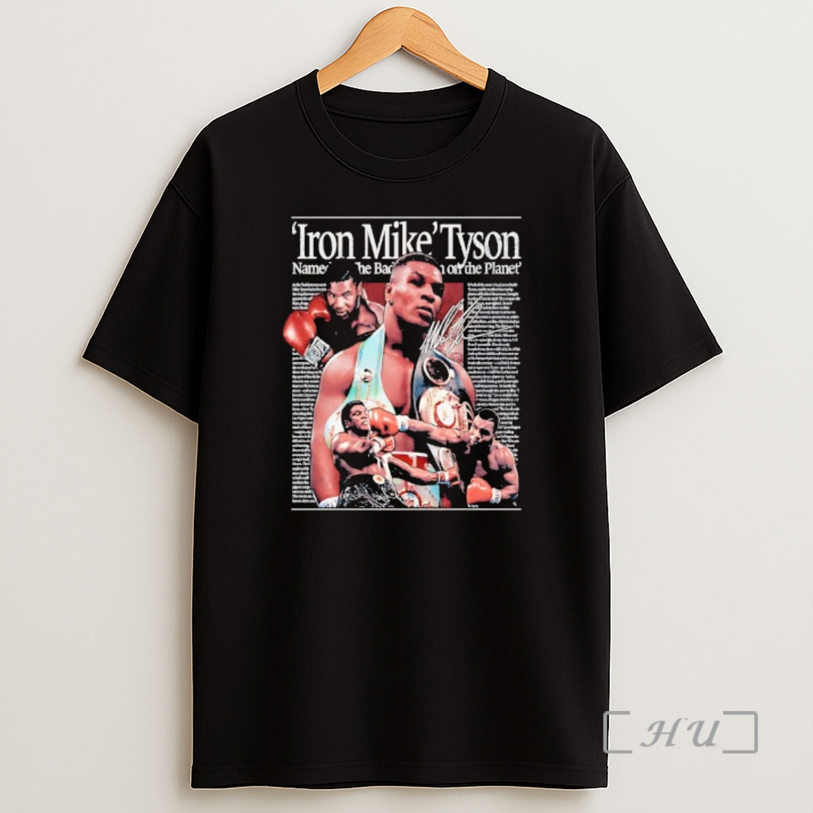 Officials Iron Mike Tyson Newspaper Graphic Signature Premium Shirt Sweatshirt Tee