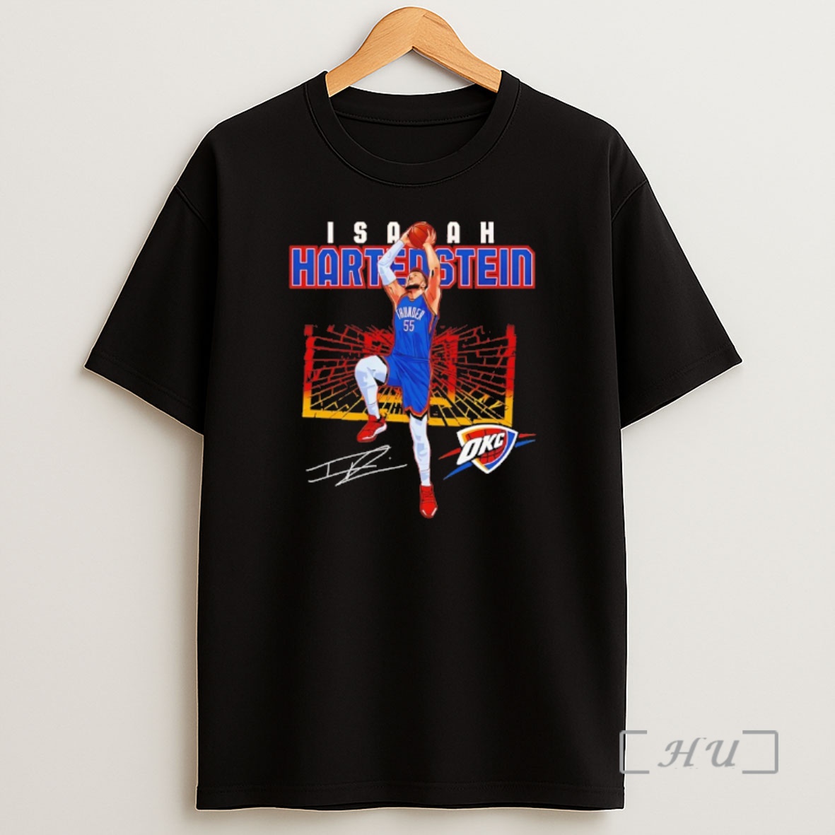 Officials Isaiah Hartenstein Oklahoma City Thunder Shattered Flag Signature Premium Shirt Sweatshirt Tee