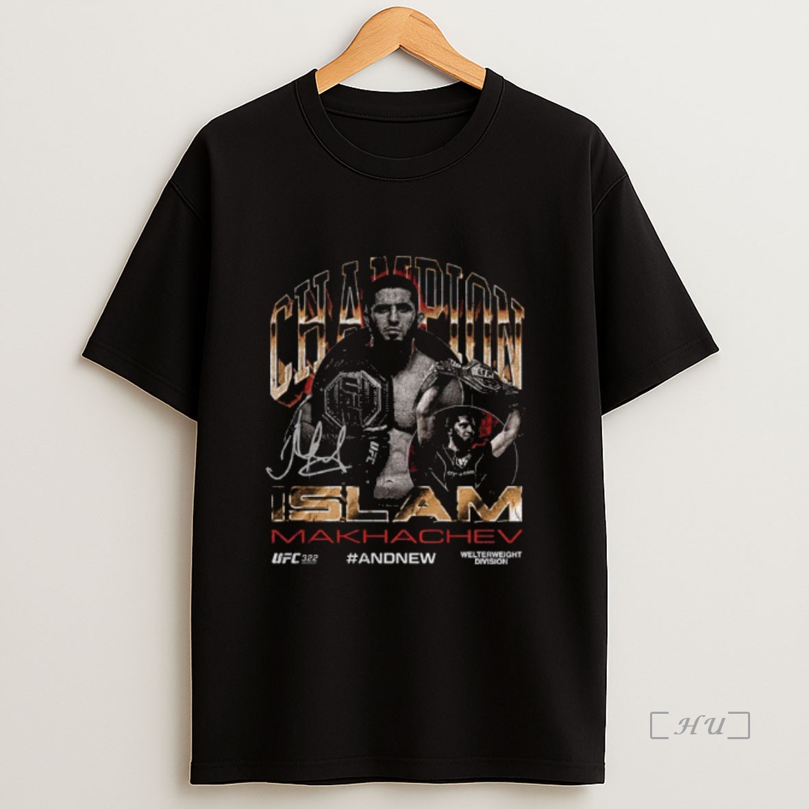 Officials Islam Makhachev Ufc 322 Andnew Mens Welterweight Champion Premium Shirt Sweatshirt Tee