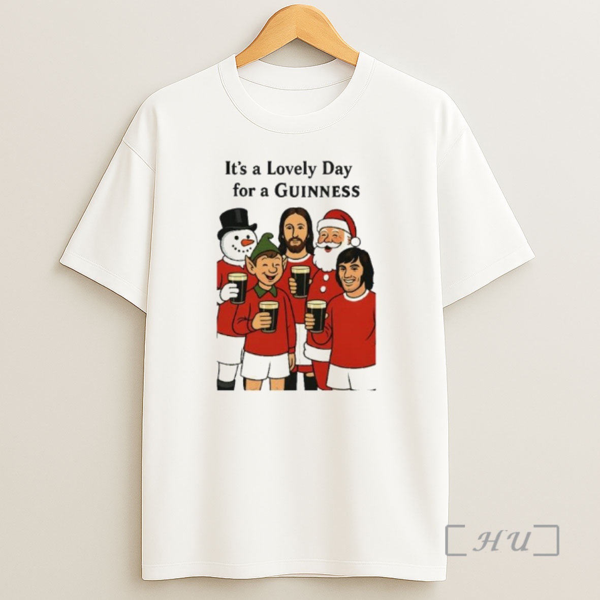 Officials Its A Lovely Day For A Guinness Man United Christmas Ornaments Premium Shirt Sweatshirt Tee