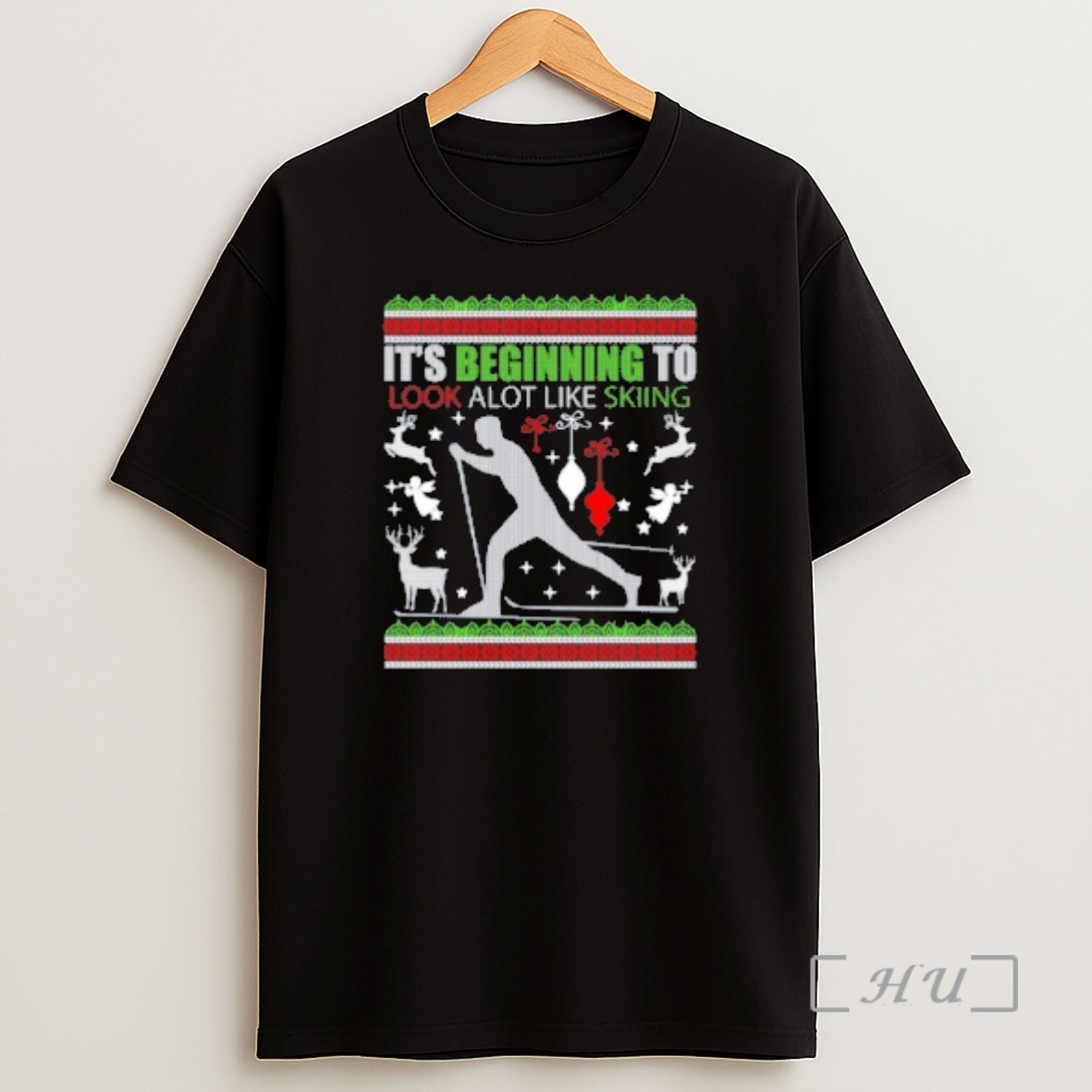Officials Its Beginning To Look Alot Like Skiing Ugly Christmas Sweat Premium Shirt Sweatshirt Tee