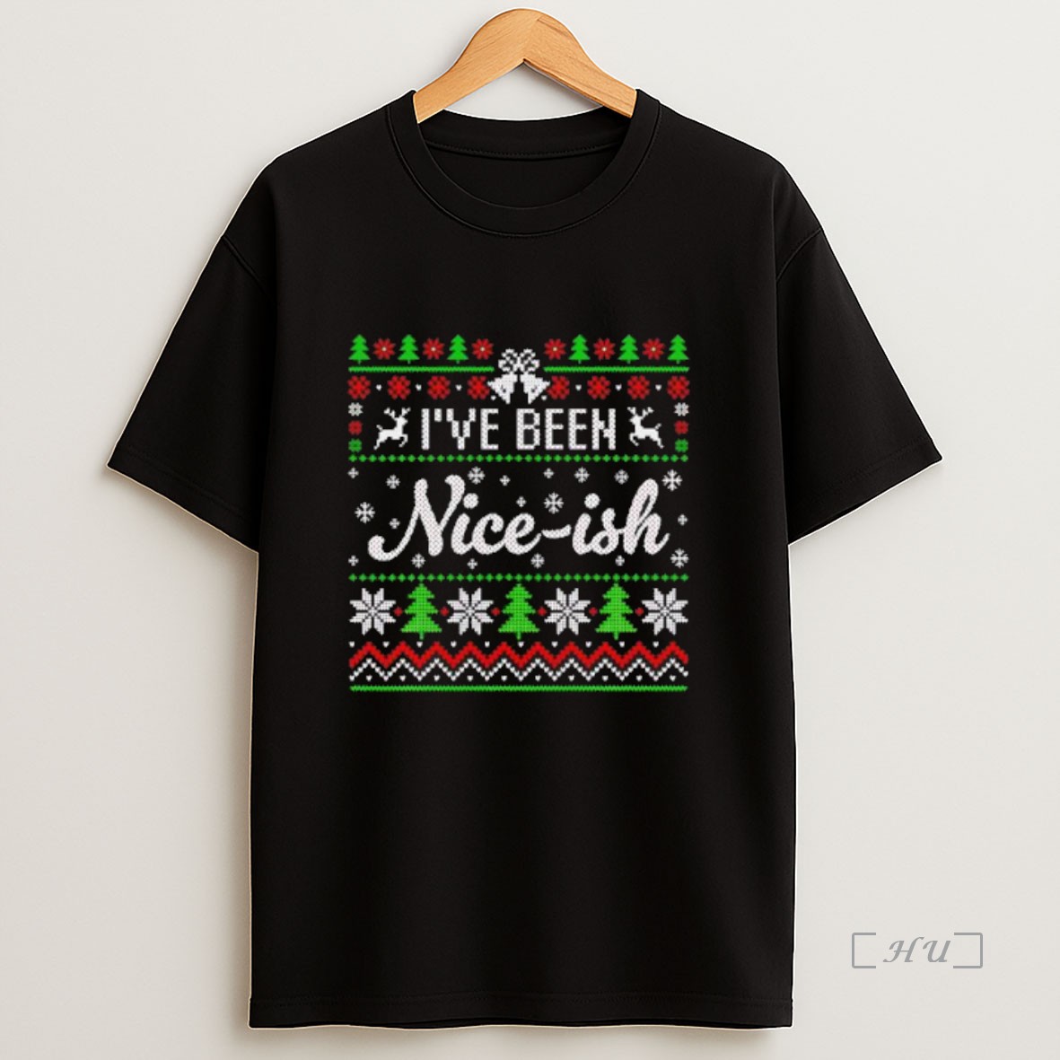 Officials Ive Been Nice Ish Ugly Christmas Black Premium Shirt Sweatshirt Tee
