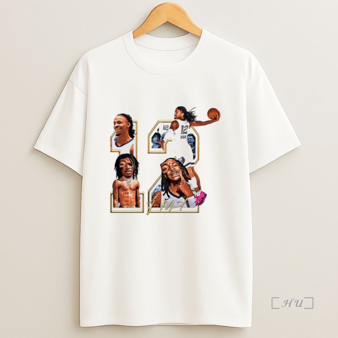 Officials Ja Morant 12 Memphis Grizzlies Signature Caricature Premium Shirt Sweatshirt Tee
