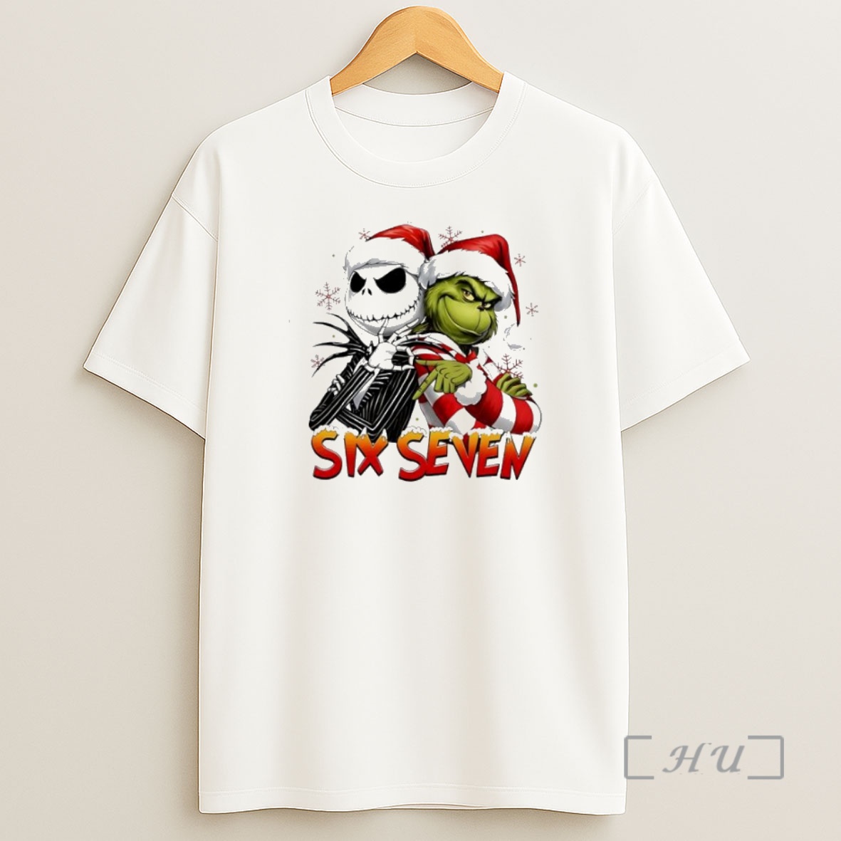Officials Jack Skellington And Grinch Six Seven Merry Christmas Premium Shirt Sweatshirt Tee