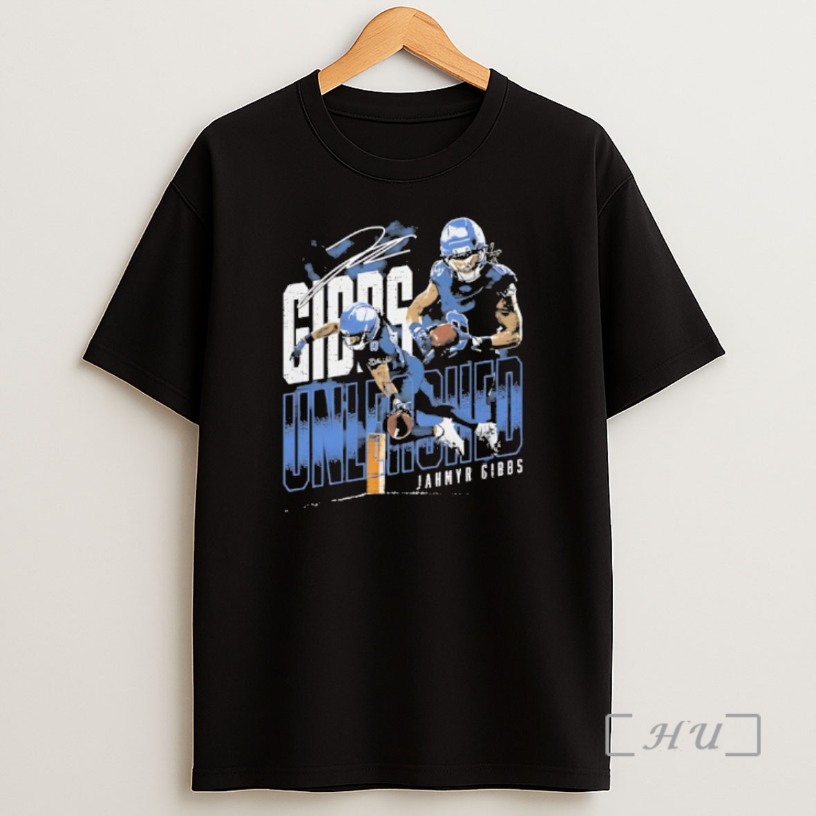 Officials Jahmyr Gibbs Detroit Lions Unleashed Player Signature Premium Shirt Sweatshirt Tee
