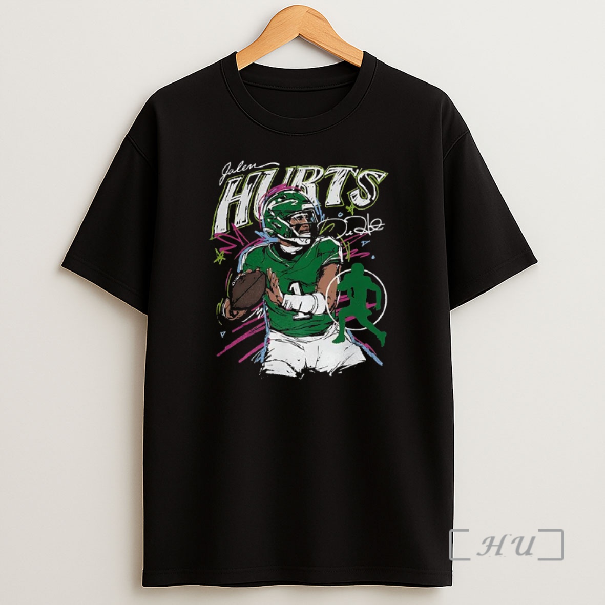 Officials Jalen Hurts Philadelphia Eagles Football Sribble Signture Premium Shirt Sweatshirt Tee