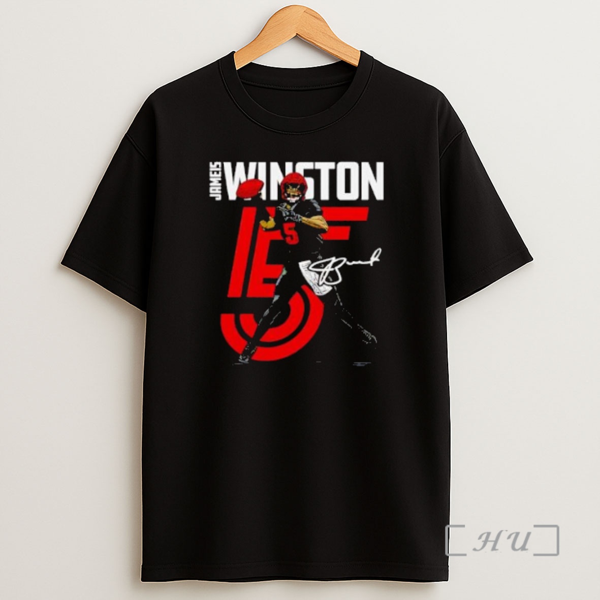 Officials Jameis Winston Cleveland Inline Number 5 Signature Premium Shirt Sweatshirt Tee