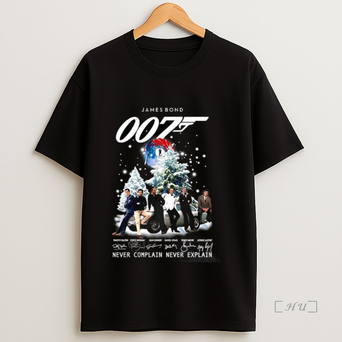 Officials James Bond 007 Never Complain Never Explain Actors Signature Christmas Premium Shirt Sweatshirt Tee