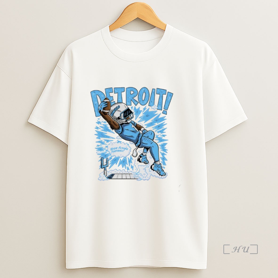 Officials Jameson Williams Detroit Lions High Flying Football Graphic Premium Shirt Sweatshirt Tee