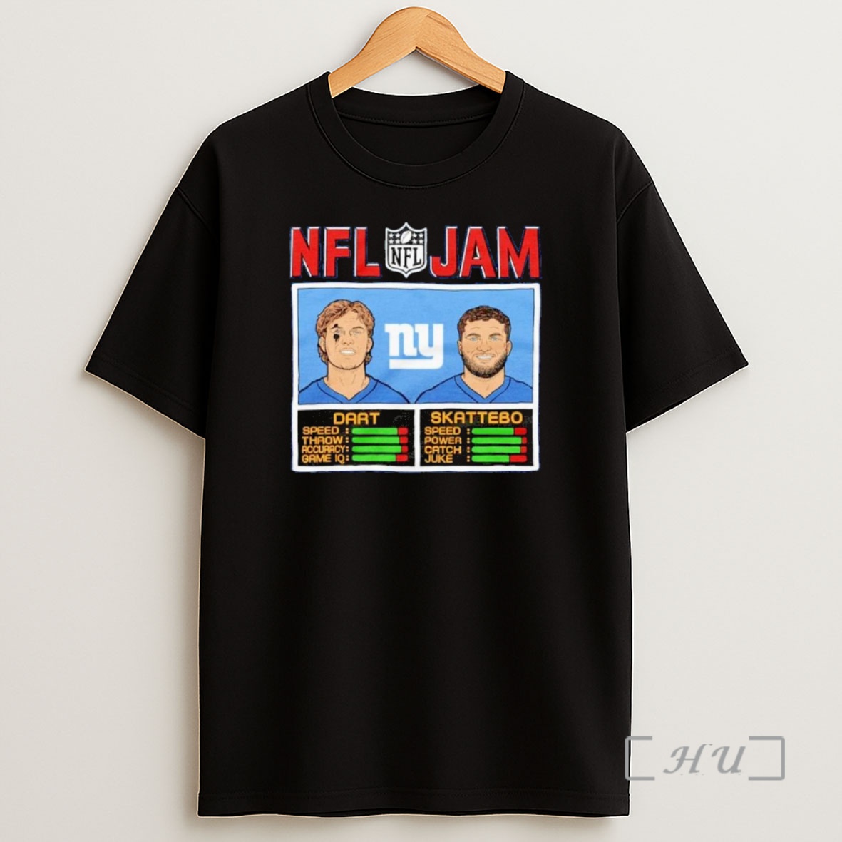 Officials Jaxson Dart And Cam Skattebo New York Giants Nfl Jam Ornaments Premium Shirt Sweatshirt Tee