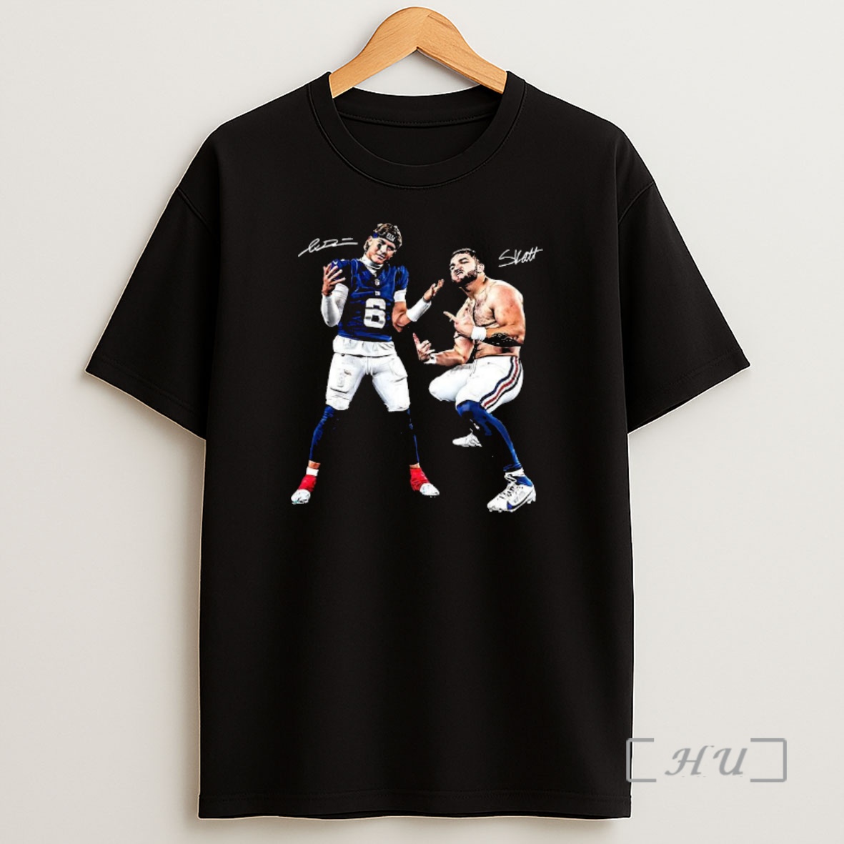 Officials Jaxson Dart And Cam Skattebo New York Giants Football Aura Signature Premium Shirt Sweatshirt Tee
