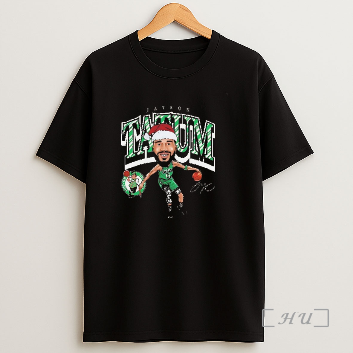 Officials Jayson Tatum Santa Cartoon Boston Celtics Christmas Chriast Premium Shirt Sweatshirt Tee