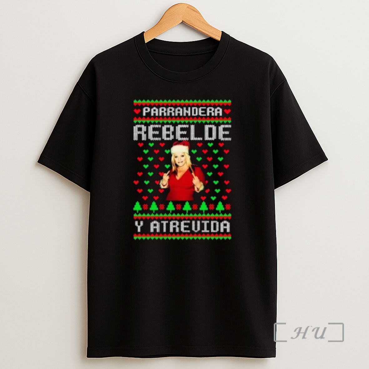 Officials Jenni Rivera Parrandera Y Atrevida Ugly Christmas Circle Black Premium Shirt Sweatshirt Tee