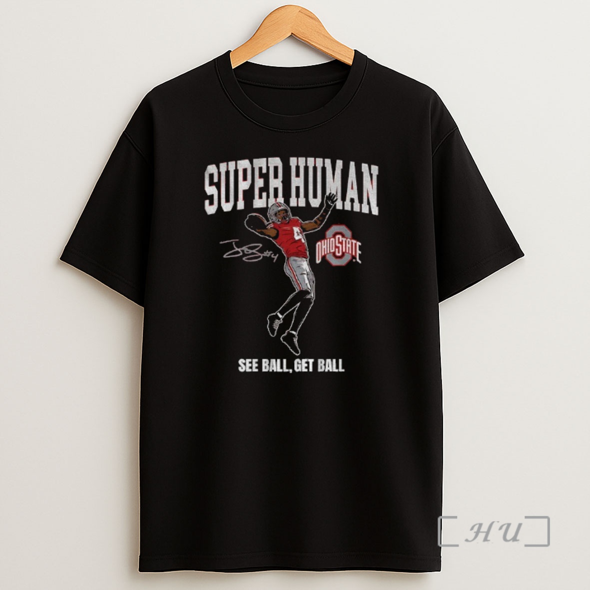Officials Jeremiah Smith Superhuman Ohio State Buckeyes Football See Ball Get Ball Signature Premium Shirt Sweatshirt Tee