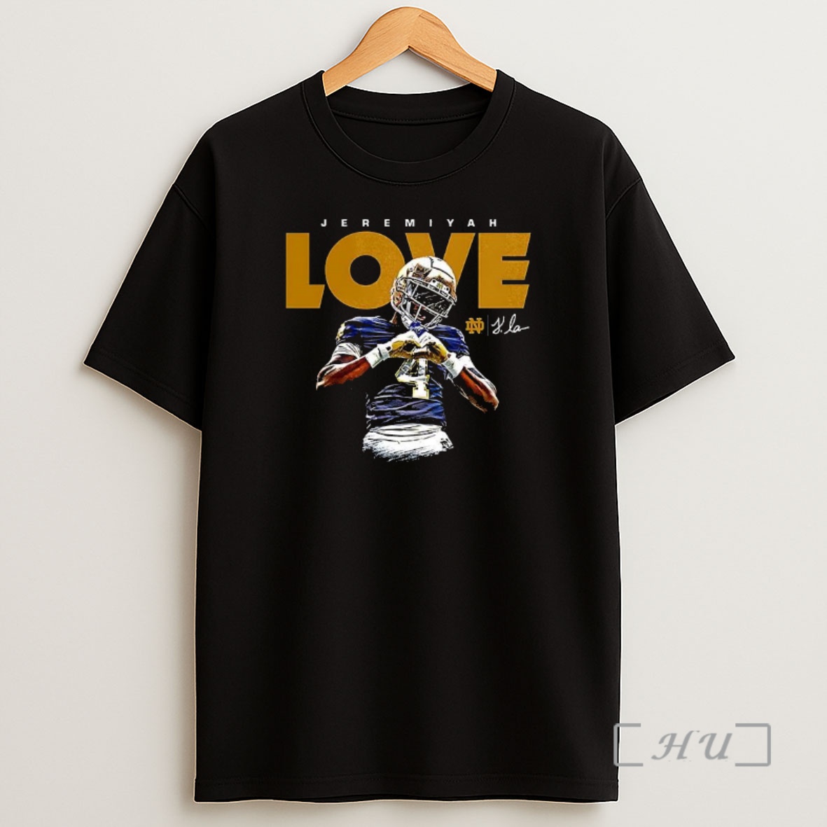 Officials Jeremiyah Love Notre Dame Fighting Irish Signature Premium Shirt Sweatshirt Tee