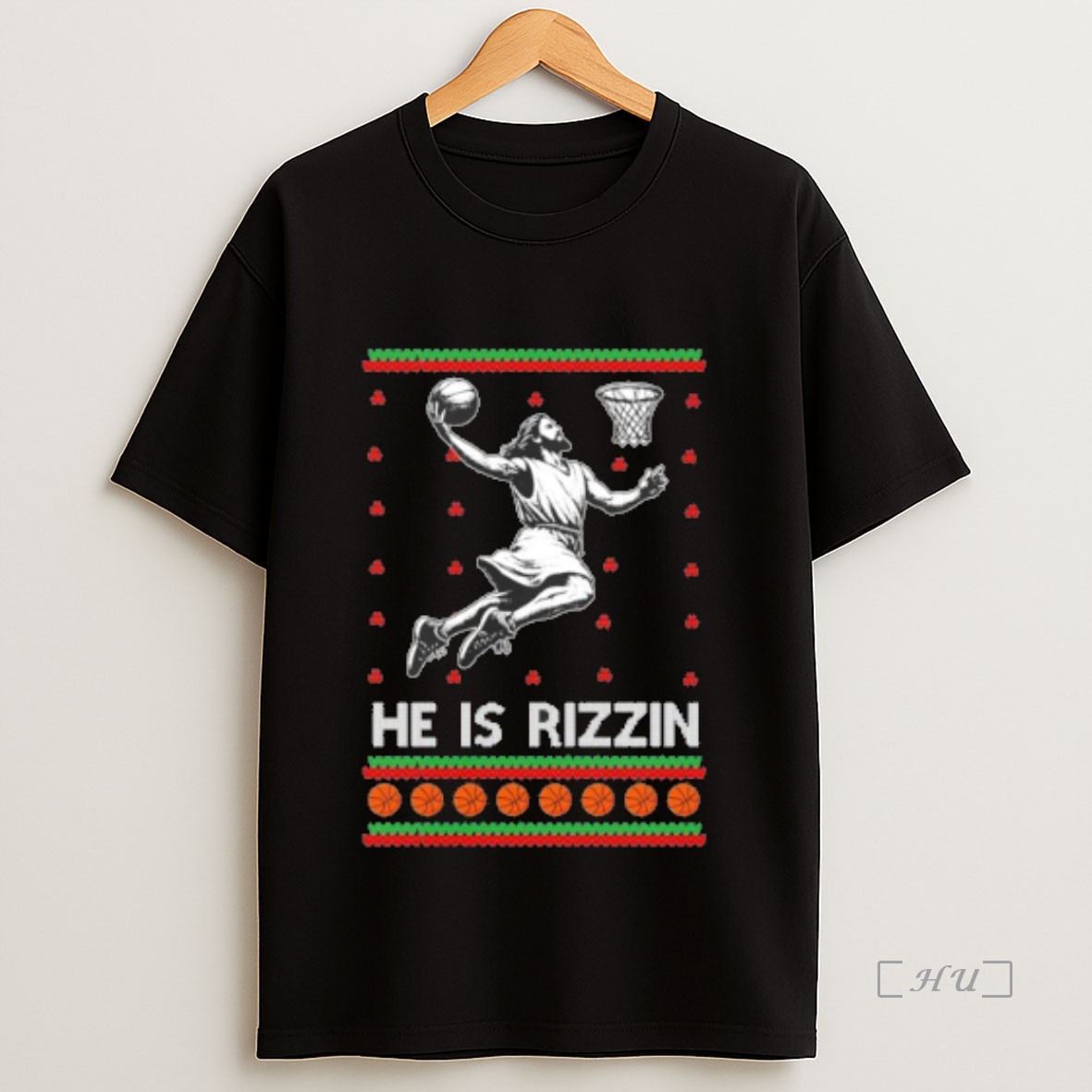 Officials Jesus He Is Rizzin Ugly Christmas Sweat Premium Shirt Sweatshirt Tee