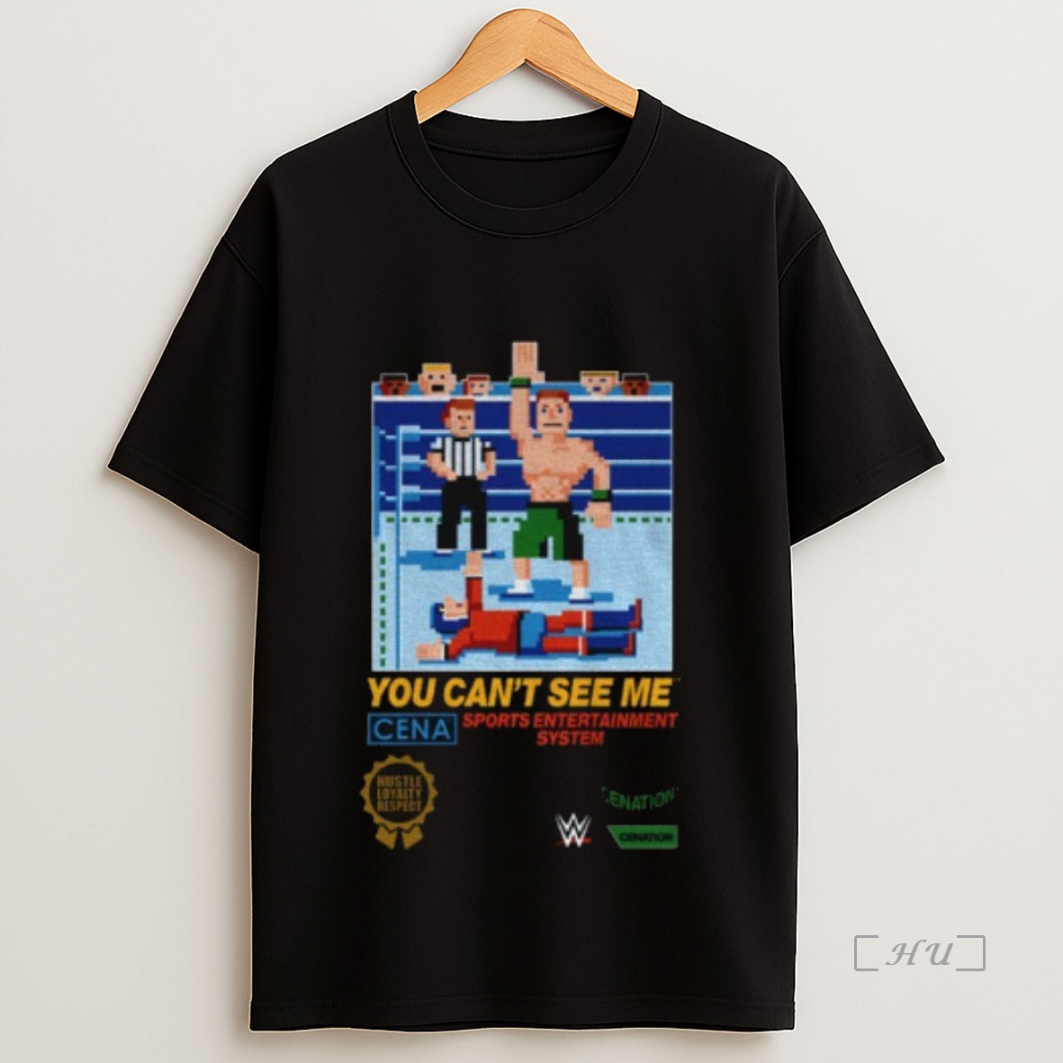 Officials John Cena Retro 8 Bit Boxy You Cant See Me Premium Shirt Sweatshirt Tee
