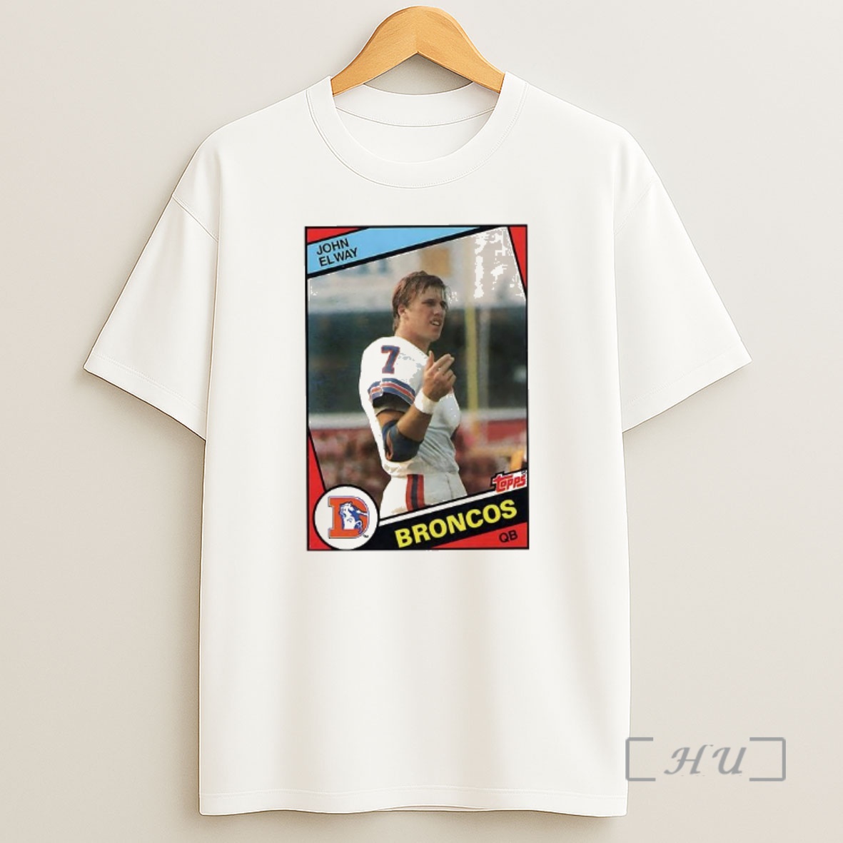 Officials John Elway Denver Broncos Football Trading Card Retro Premium Shirt Sweatshirt Tee