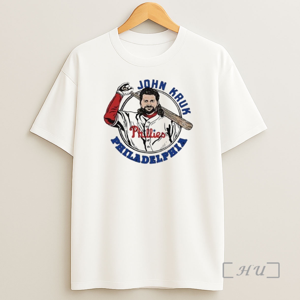 Officials John Kruk Philadelphia Phillies Red Player Portrait Retro Premium Shirt Sweatshirt Tee