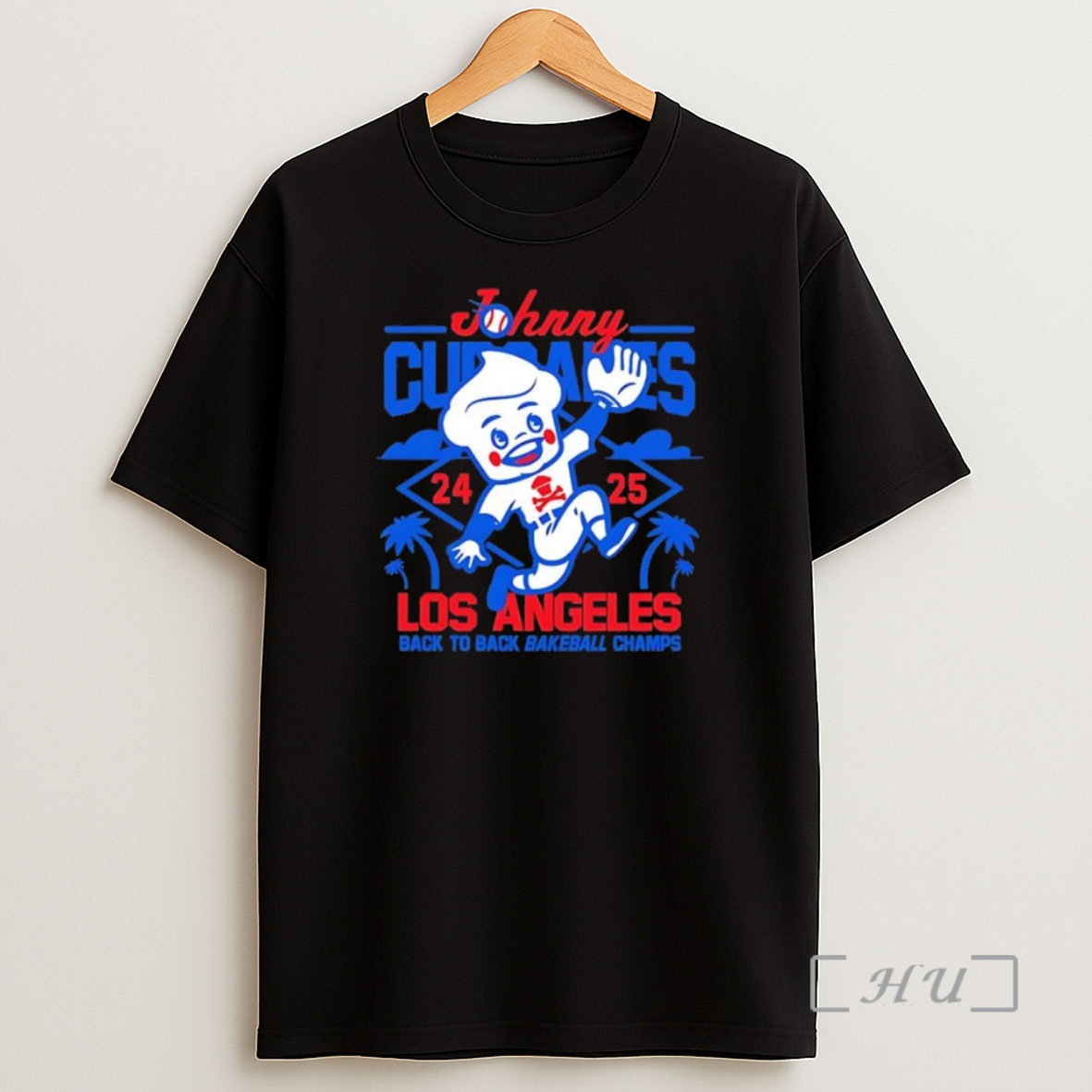Officials Johnny Cupcakes Los Angeles Back To Back Baseball Champs Black Premium Shirt Sweatshirt Tee
