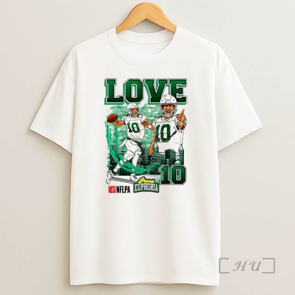 Officials Jordan Love Green Bay Packers Football Number 28 Skyline Cartoon Premium Shirt Sweatshirt Tee