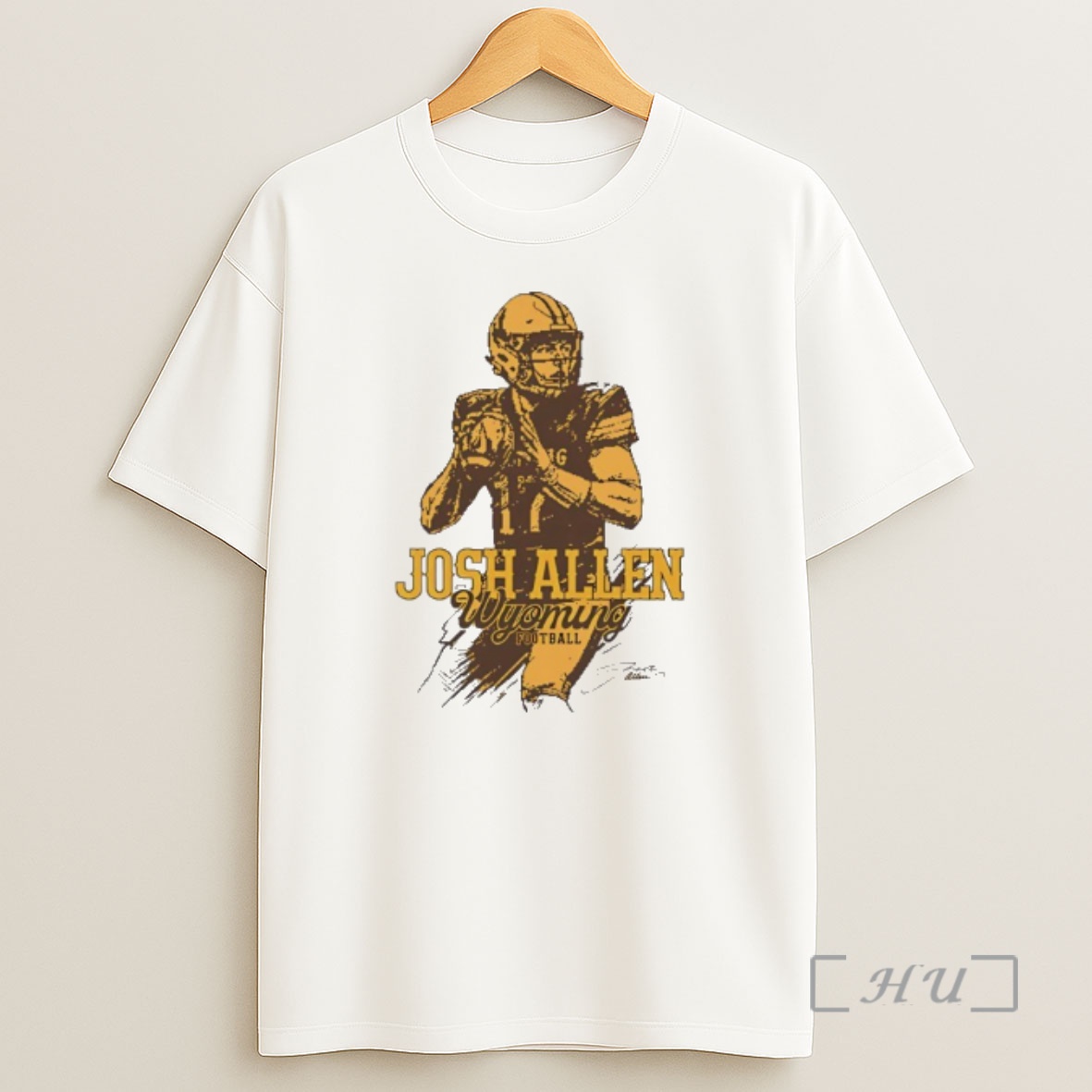 Officials Josh Allen Wyoming Football Signature Retro Premium Shirt Sweatshirt Tee