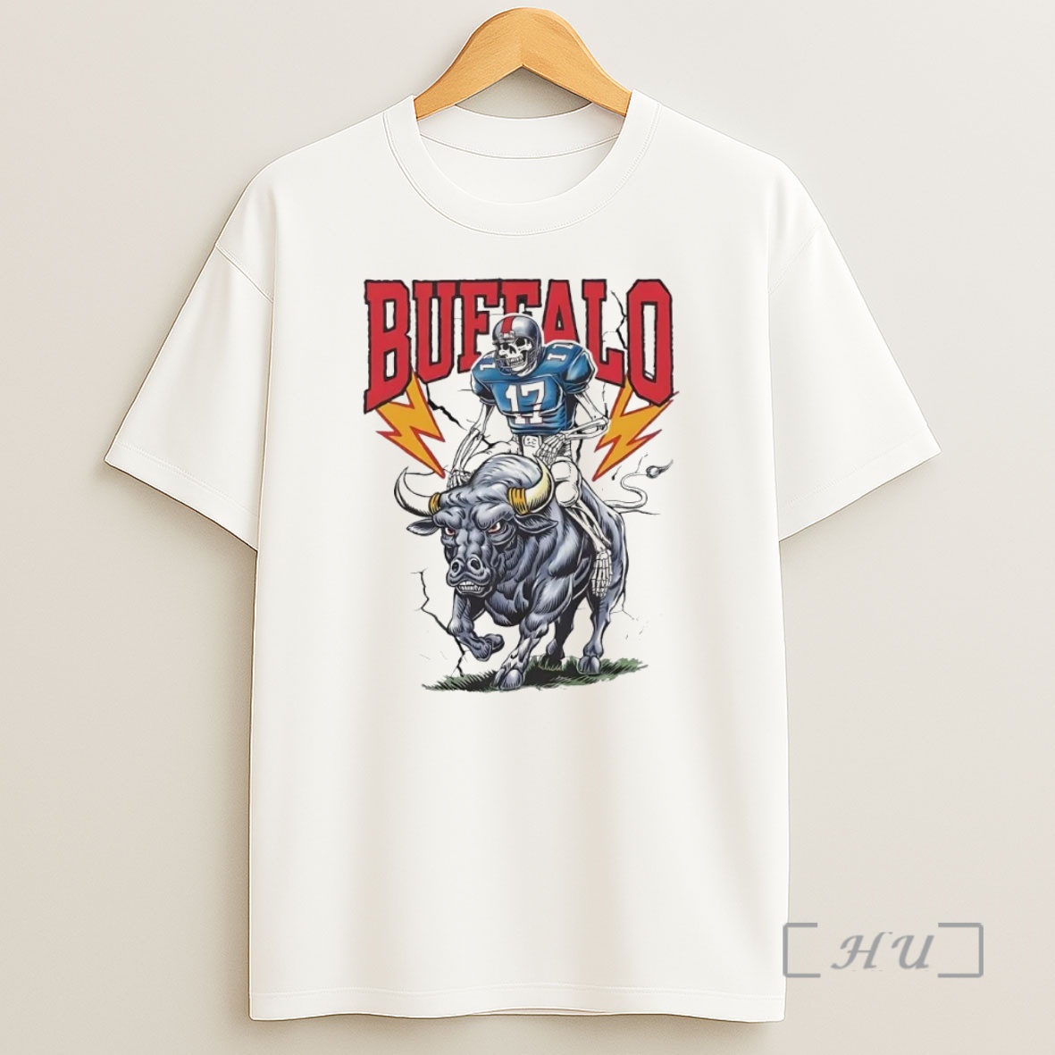 Officials Josh Allen Skeleton Riding Buffalo Bills Lightnings Premium Shirt Sweatshirt Tee