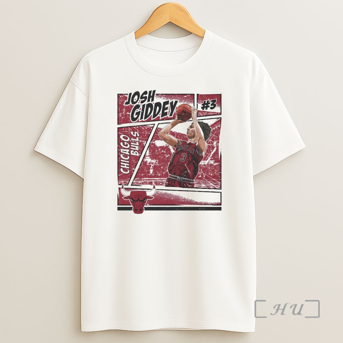 Officials Josh Giddey Jump Shot Comic Chicago Bulls Premium Shirt Sweatshirt Tee