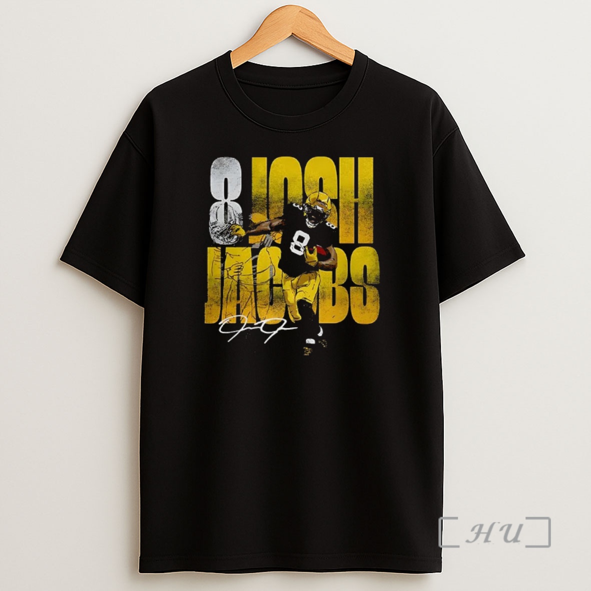 Officials Josh Jacobs Green Bay Packers Football Stiff Arm Number 8 Signature Premium Shirt Sweatshirt Tee