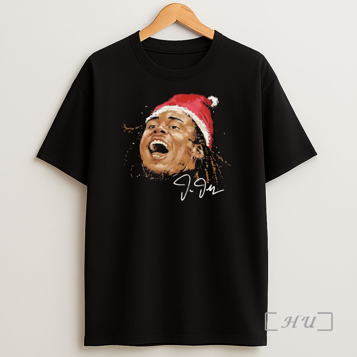 Officials Justin Jefferson Santa Big Face Minnesota Vikings Christmas Chriast Premium Shirt Sweatshirt Tee