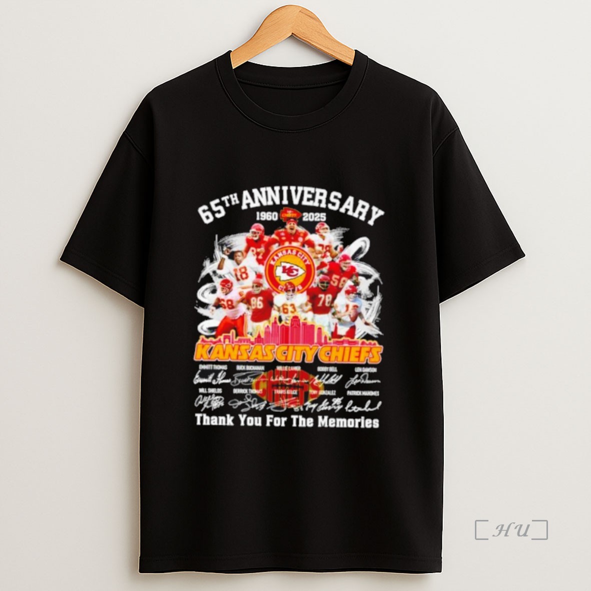 Officials Kansas City Chiefs 65th Anniversary 1960 2025 Thank You For The Memories Signatures Premium Shirt Sweatshirt Tee