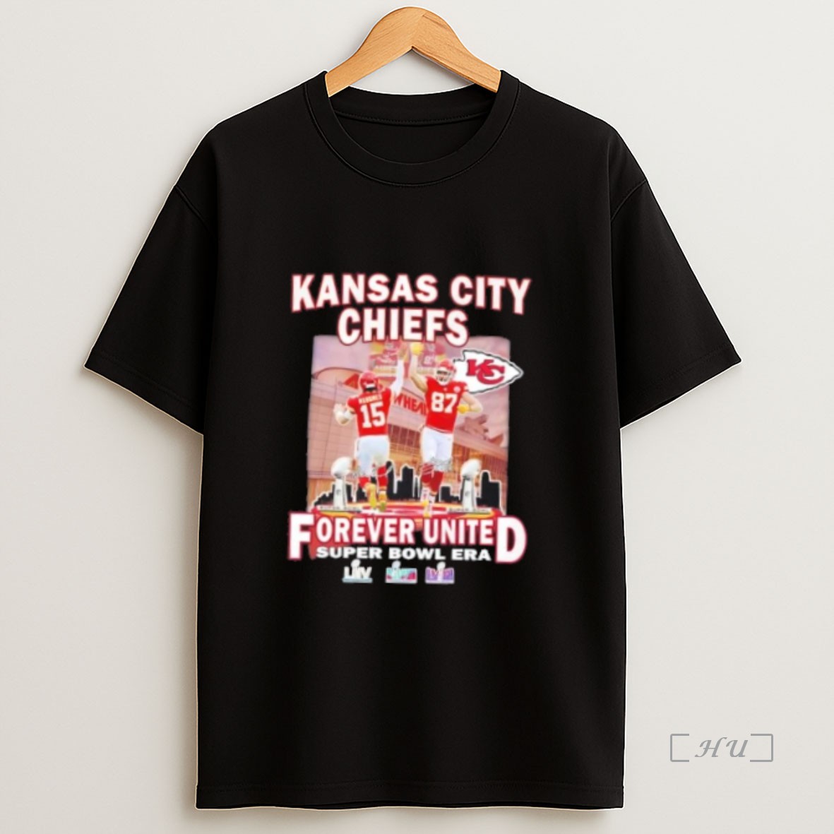 Officials Kansas City Chiefs Travis Kelce And Patrick Mahomes Forever United Super Bowl Era Premium Shirt Sweatshirt Tee