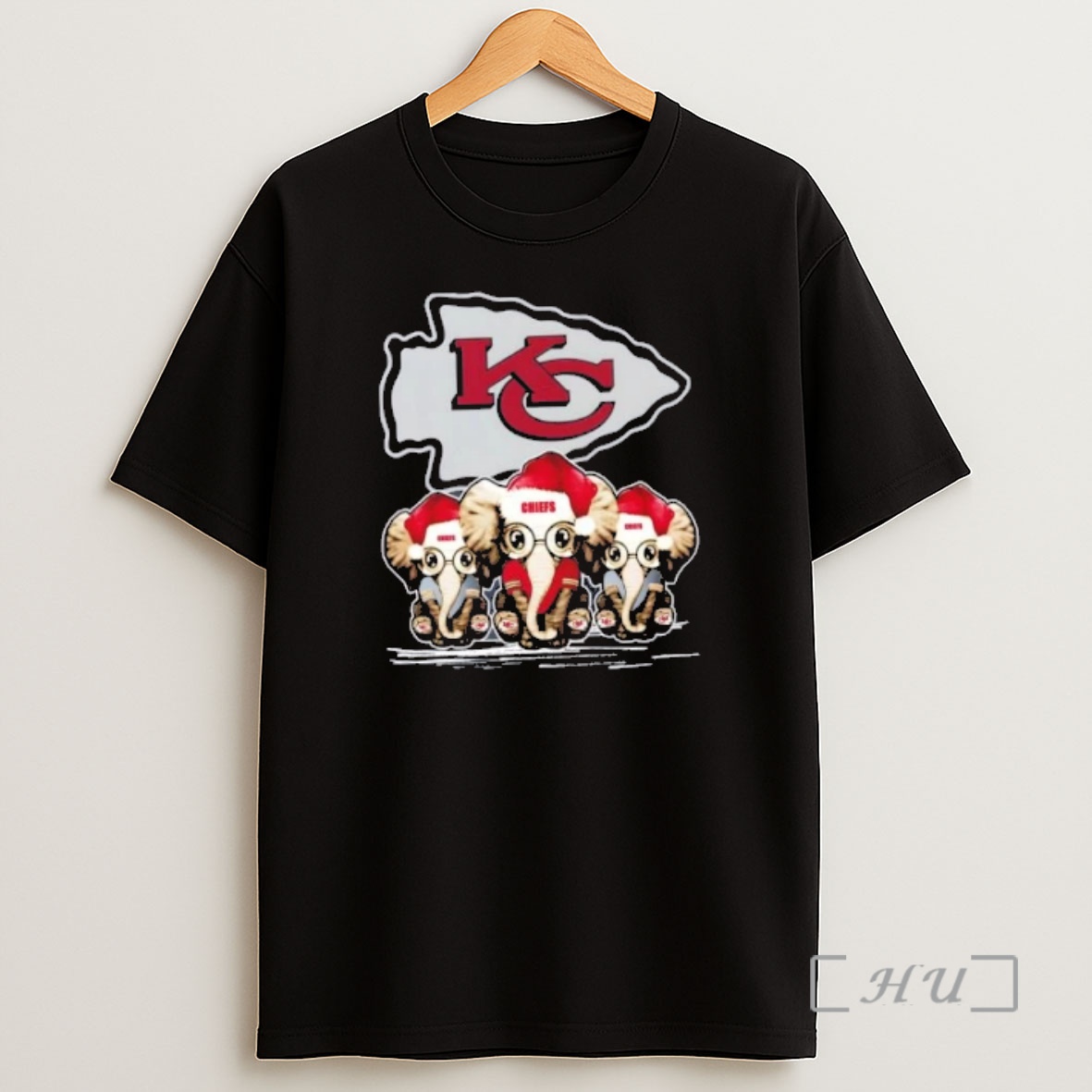 Officials Kansas City Chiefs X Elephants Santa Hat Merry Christmas Premium Shirt Sweatshirt Tee