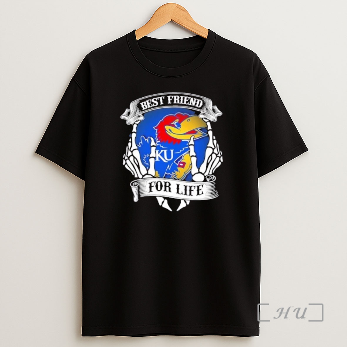 Officials Kansas Jayhawks Best Friend For Life Hands Bones Premium Shirt Sweatshirt Tee