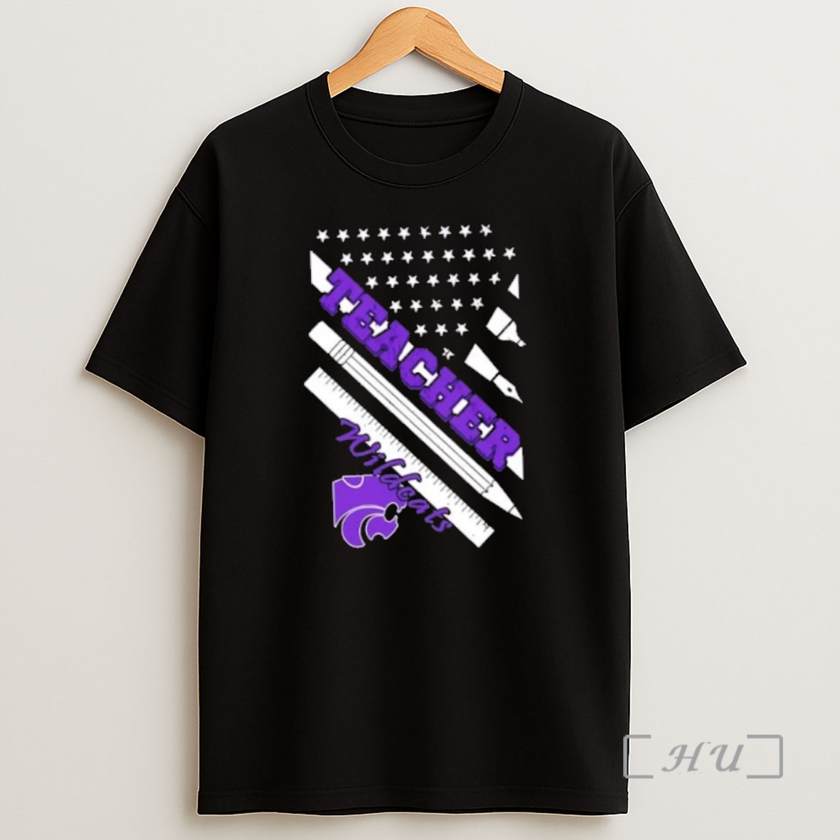 Officials Kansas State Wildcats X Teacher American Flag Premium Shirt Sweatshirt Tee