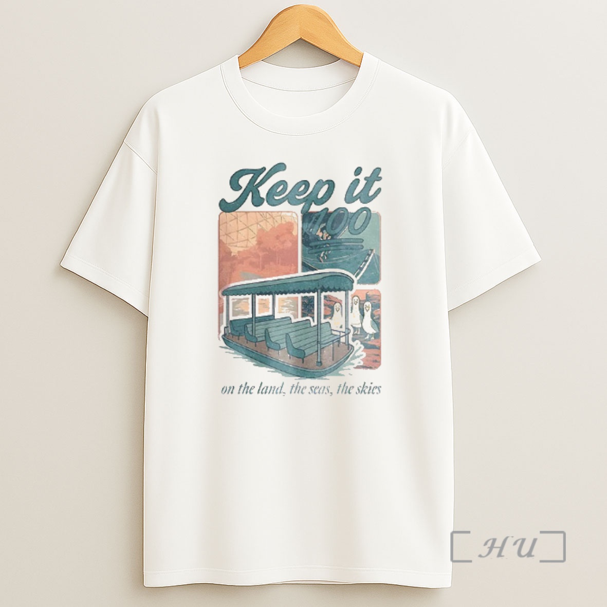Officials Keep It 100 On The Land The Seas The Skies Disney Boat Seagull Premium Shirt Sweatshirt Tee